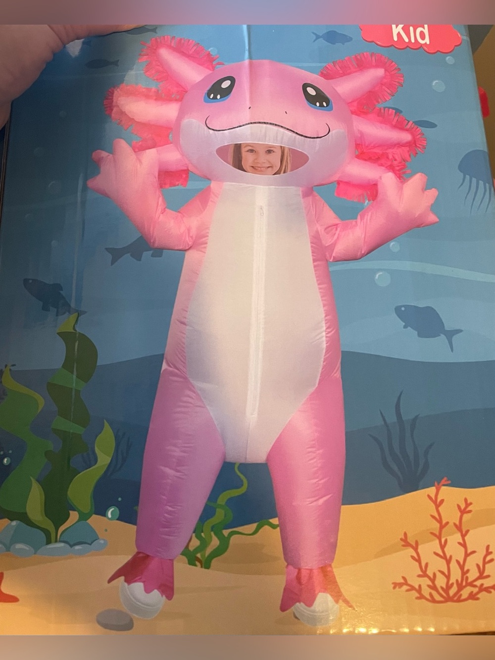 Inflatable Axlotl costume